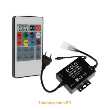 Контроллер Ecola для RGB ленты 16 × 8 мм, 220 В, 1000 Вт, пульт ДУ