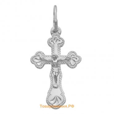 Подвеска посеребрение "Православный крест" 51-03639, цвет серебро