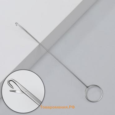 Крючок для мастера, 0,15 × 17,8 см, цвет серебристый