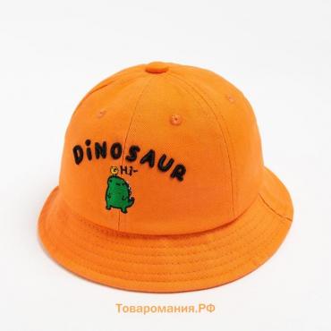 Панама для мальчика MINAKU "Dinosaur", цв. оранжевый, р-р 48