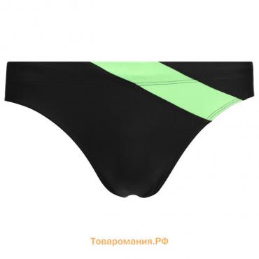 Плавки для плавания 201, размер 42, цвет чёрный/зелёный неон