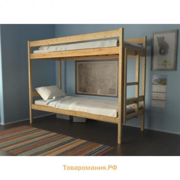 Двухъярусная кровать «Дюна», 80 × 160 см, массив сосны