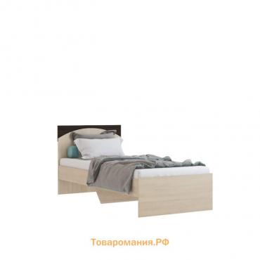 Кровать «Ева», 900 × 2000 мм, основание гибкое, ЛДСП,цвет дуб сонома / дуб венге